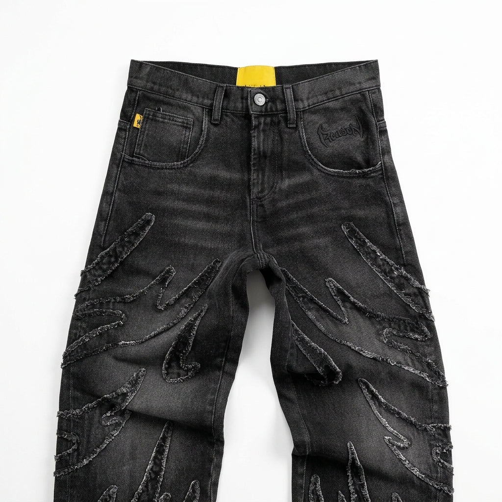 Men's Wide-Leg Jeans – Y2K Punk-Inspired Style