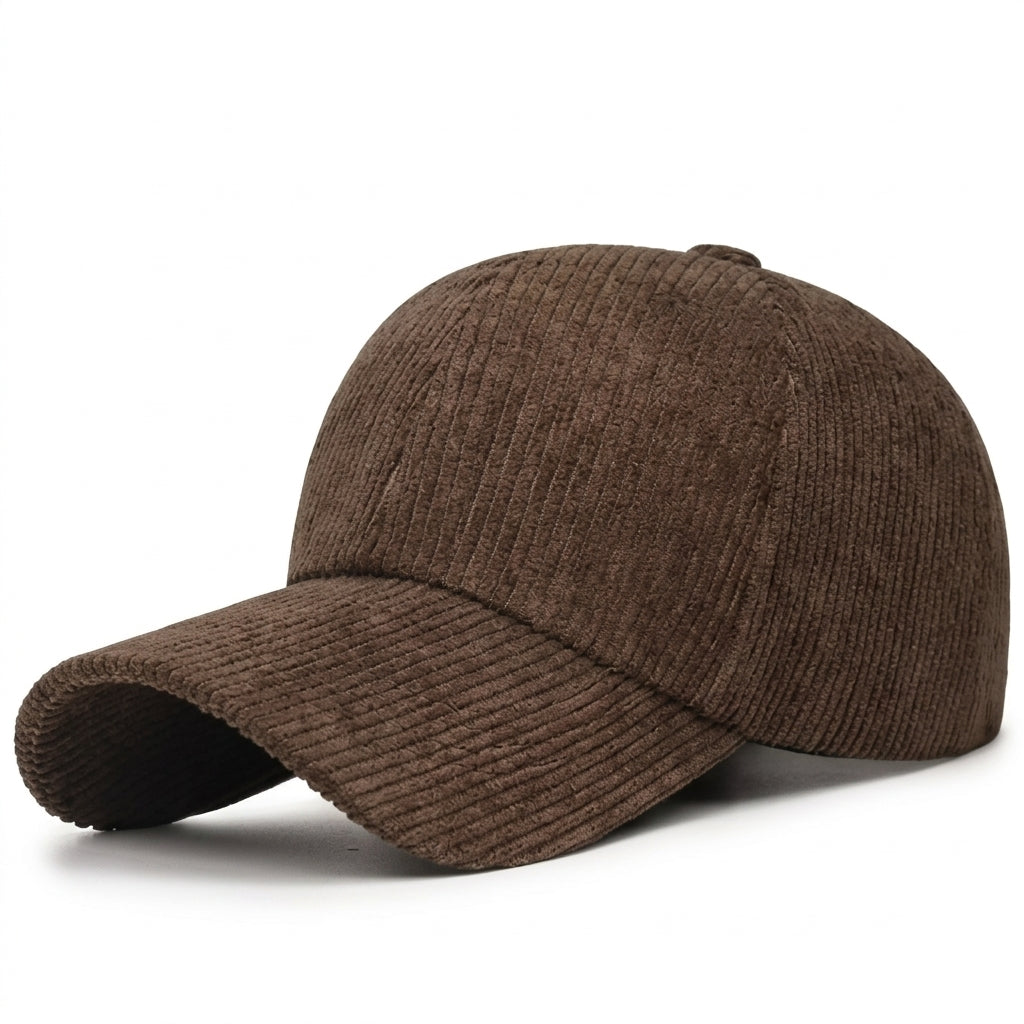 Corduroy Duckbill Cap – Solid-Colour Retro Design