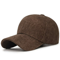 Corduroy Duckbill Cap – Solid-Colour Retro Design