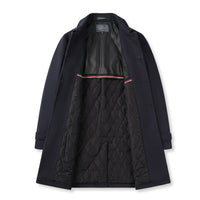 Men's Long Trench Coat – Windproof Single-Breasted Design