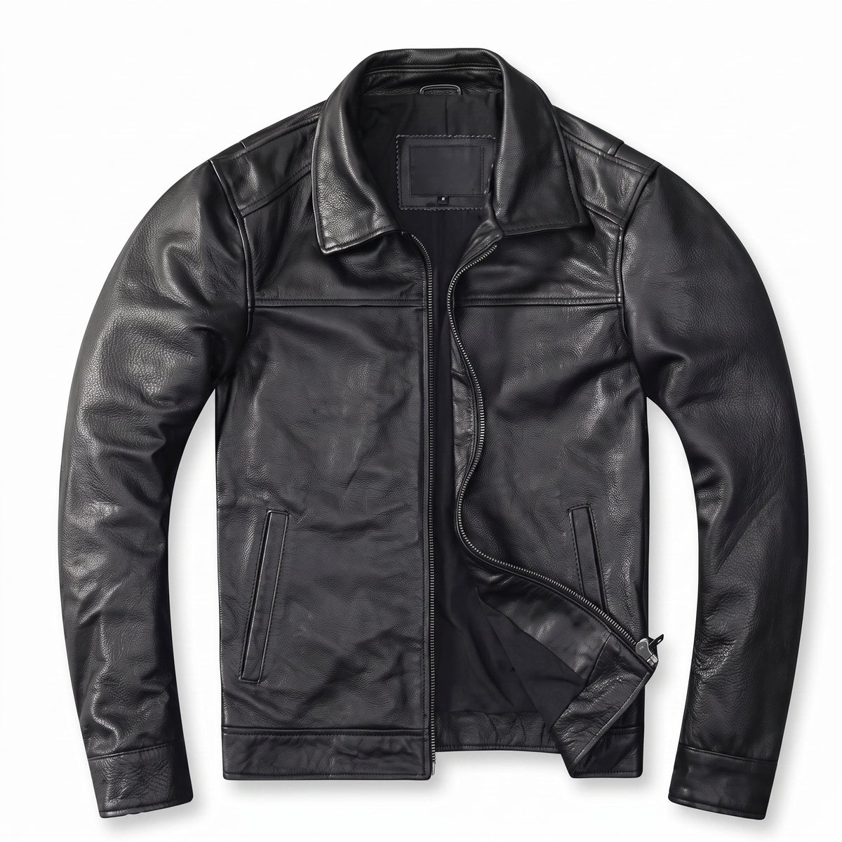 Men's Genuine Cowhide Leather Jacket – Slim Fit