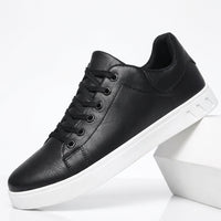 Men's Leather Sneakers – Contrasting White Sole