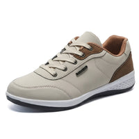 Men's PU Leather Walking Sneakers – Lightweight Casual Design