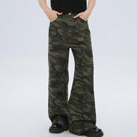 Men's Wide-Leg Jeans – Stretch Cotton Vintage Wash