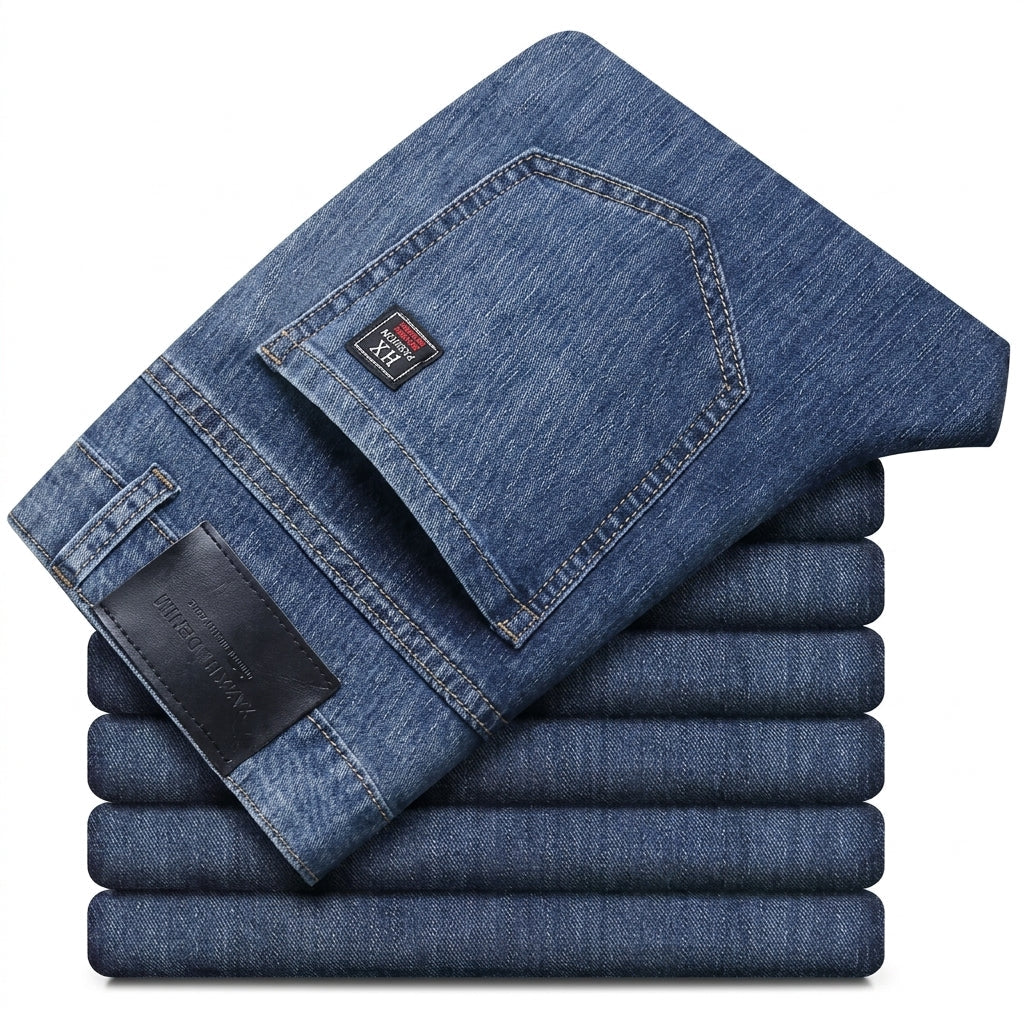 Men's Cotton Jeans – Straight-Leg Smart-Casual Fit