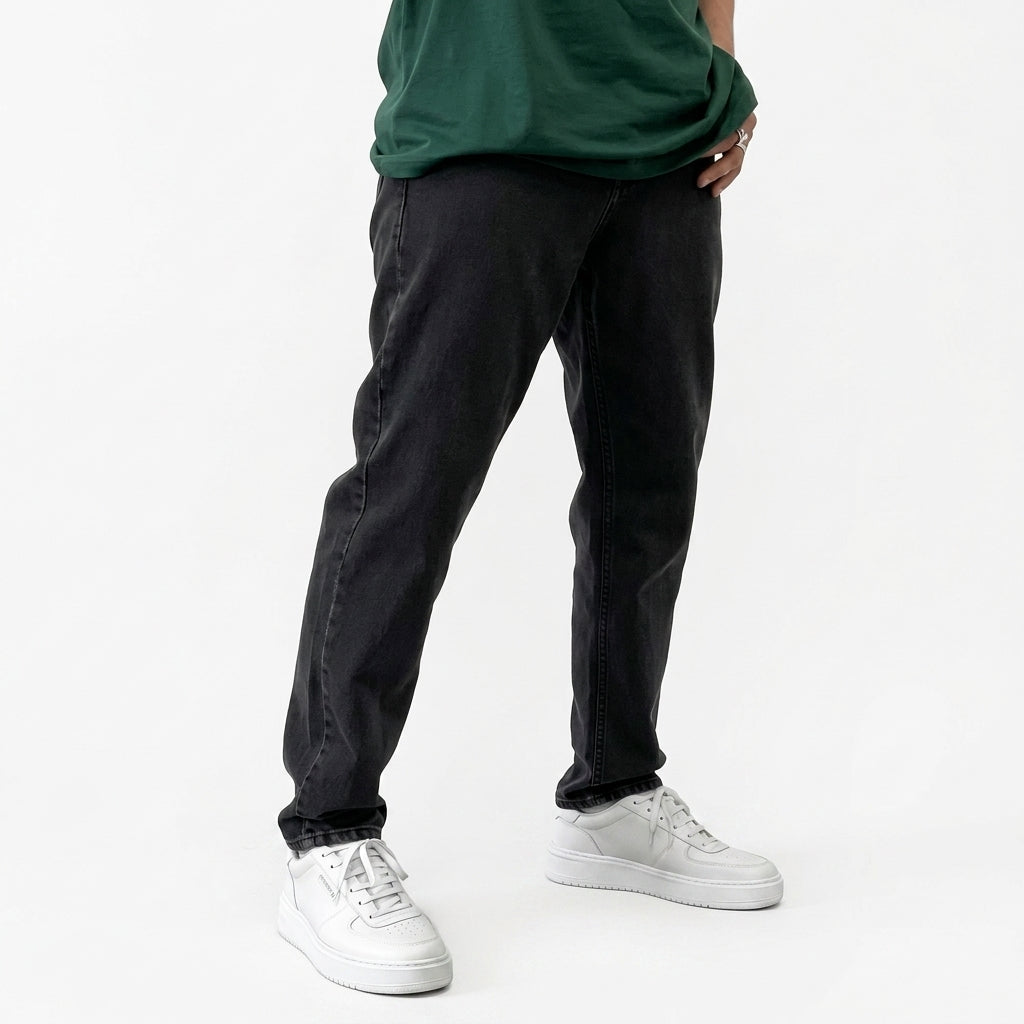 Men's Stretch Jeans – Mid-Rise Straight Leg