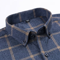 Men's 100% Cotton Plaid Shirt – Long Sleeve