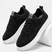 Men's Casual PU Leather Sneakers – Non-Slip Sole