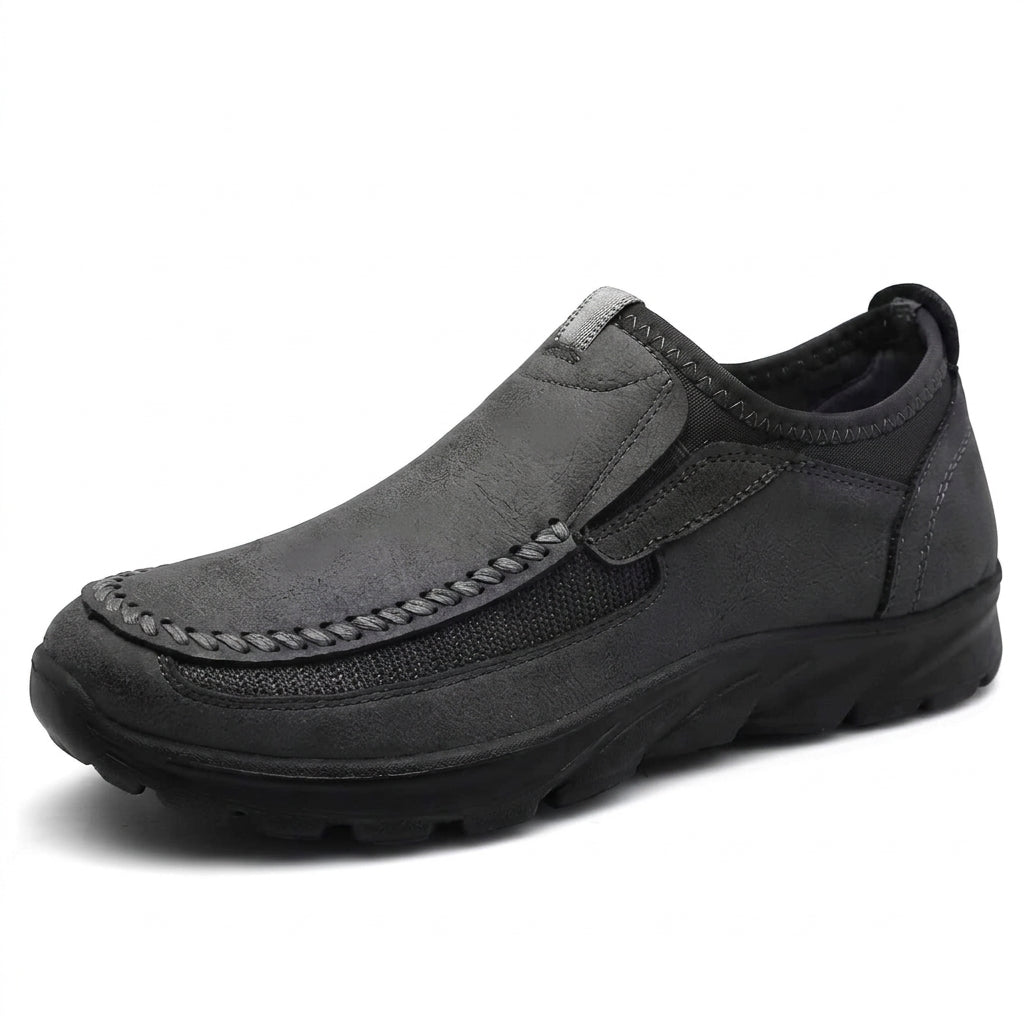 Men's Synthetic Leather Slip-On Shoes – Casual Design