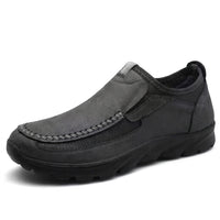 Men's Synthetic Leather Slip-On Shoes – Casual Design