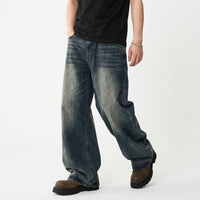 Men's Wide-Leg Jeans – Straight-Cut Cotton Denim