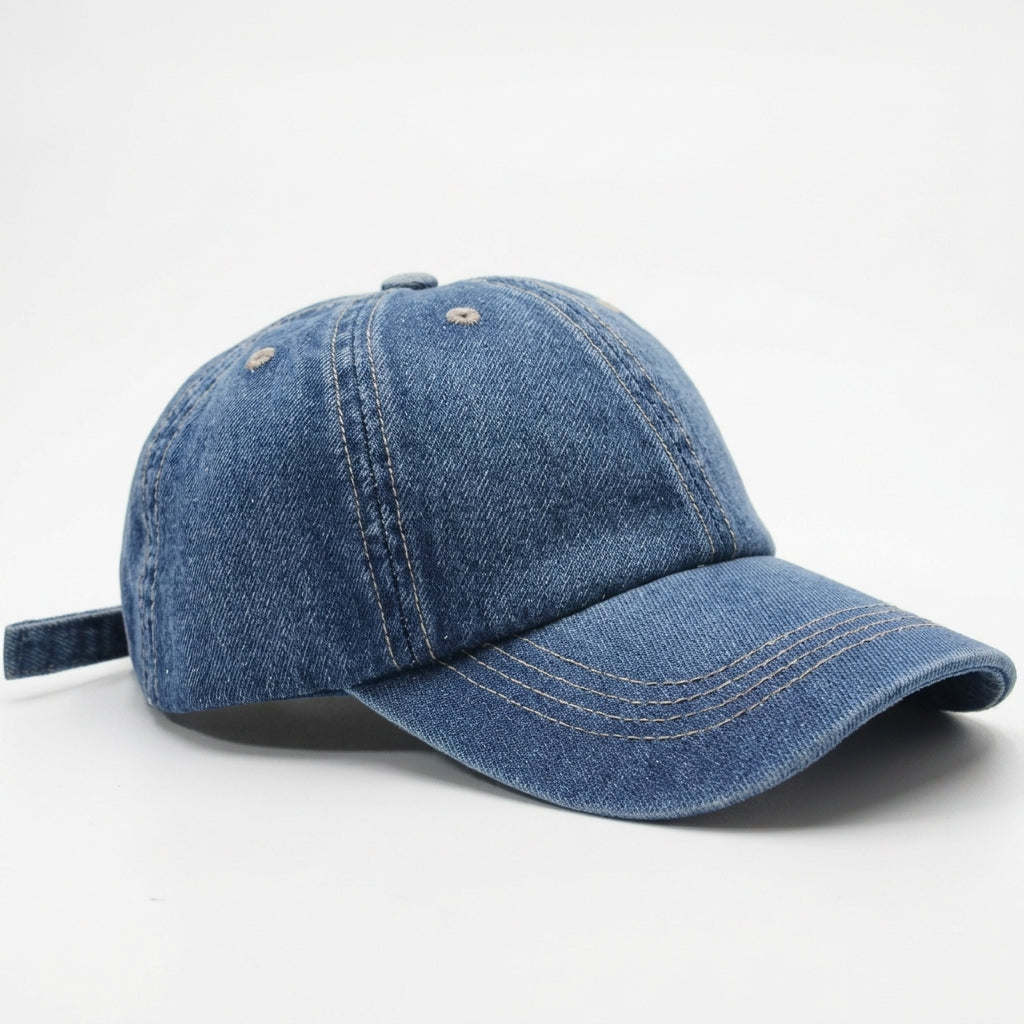 Vintage Denim Baseball Cap – Adjustable Cotton Design