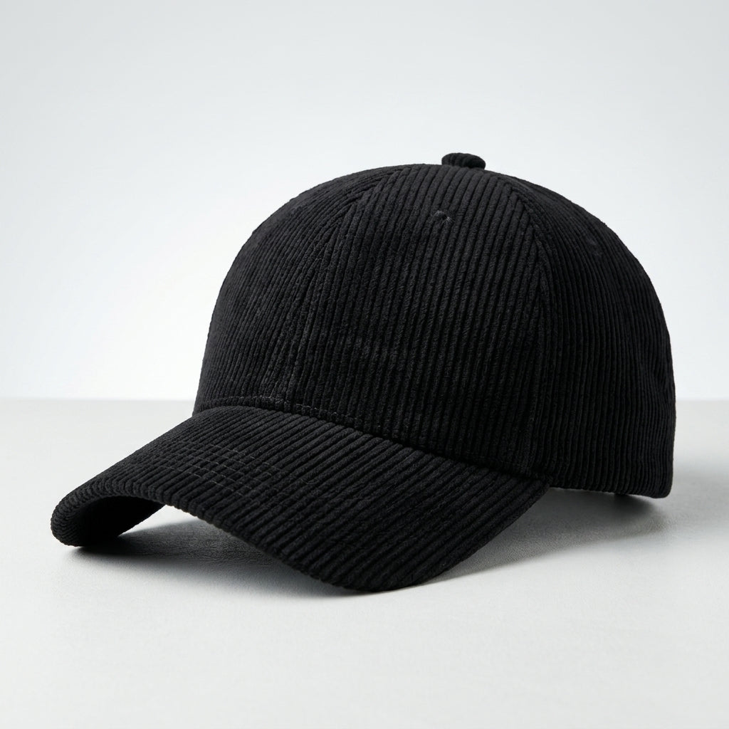 Corduroy Duckbill Cap – Solid-Colour Retro Design