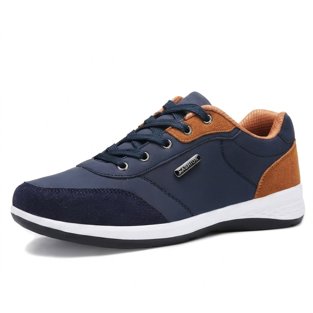 PU Leather Walking Sneakers for Men