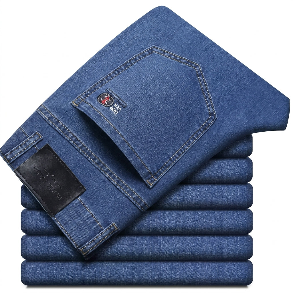 Men's Cotton Jeans – Straight-Leg Smart-Casual Fit