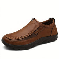 Men's Synthetic Leather Slip-On Shoes – Casual Design
