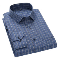 Men's 100% Cotton Plaid Shirt – Long Sleeve