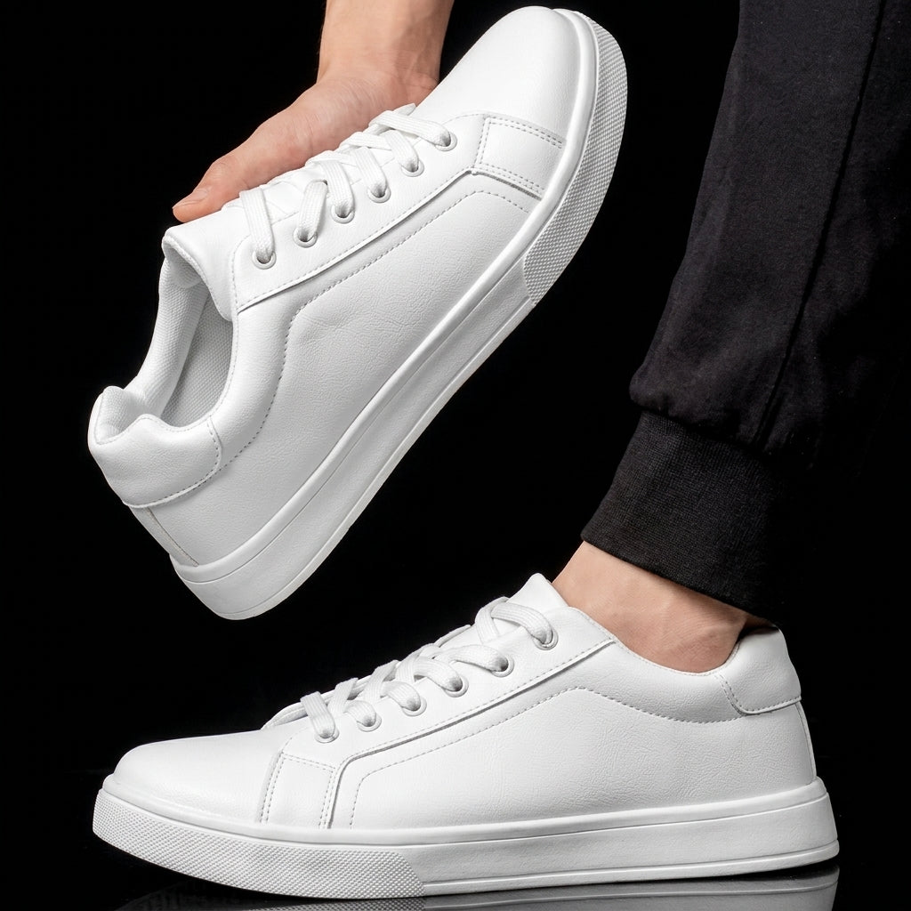 Men's Leather Sneakers – Breathable Non-Slip Design