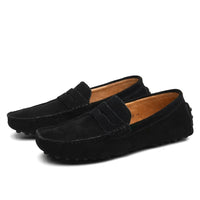 Men's Genuine Suede Penny Loafers – Flexible Sole