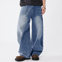 Men's Wide-Leg Jeans – Straight-Cut Cotton Denim