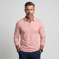 Men's Long-Sleeve Polo – Smart-Casual Refined Fit