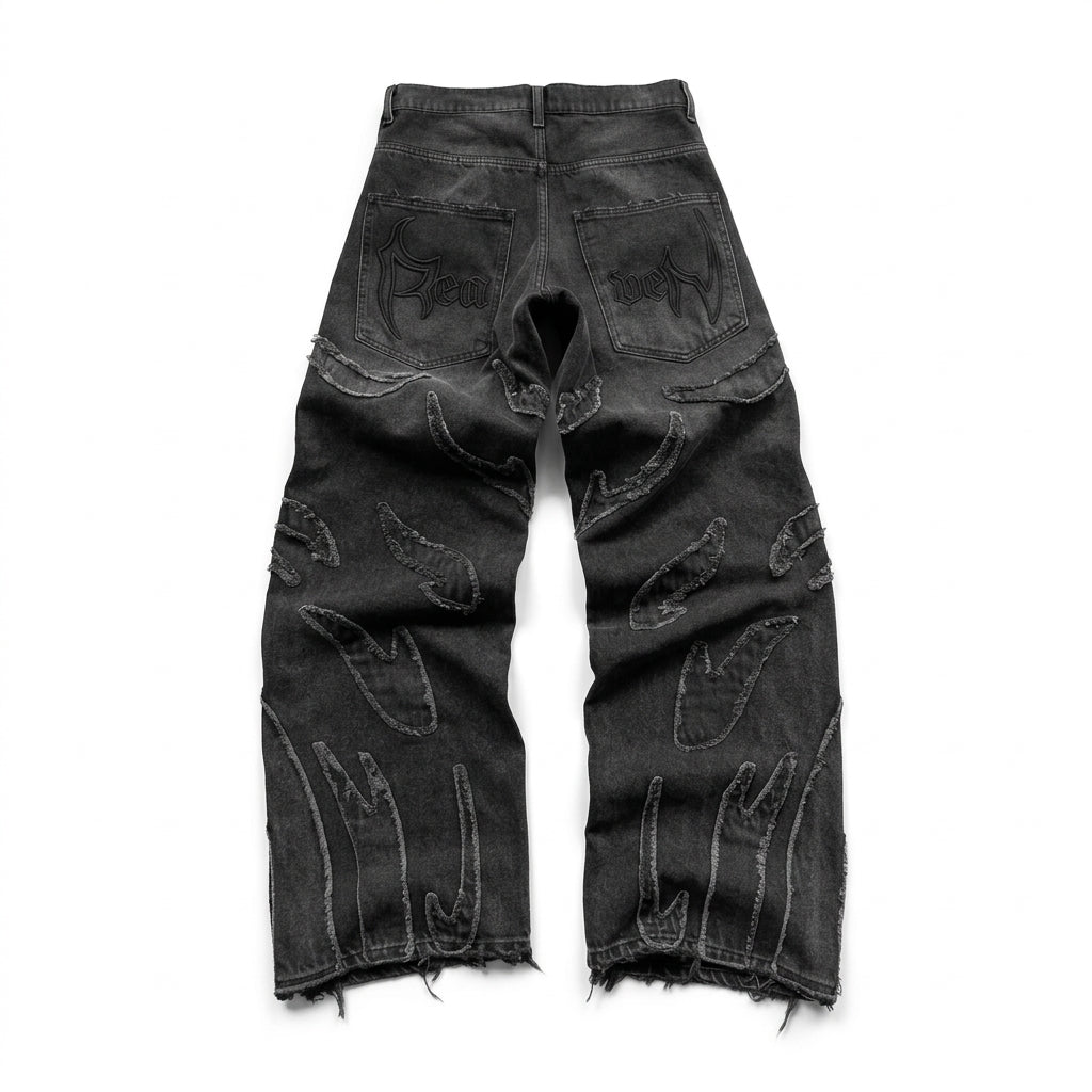 Men's Wide-Leg Jeans – Y2K Punk-Inspired Style