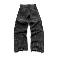 Men's Wide-Leg Jeans – Y2K Punk-Inspired Style