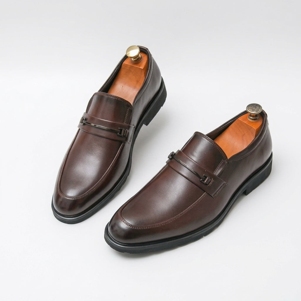Men's Formal Slip-On Loafers – Buckle Detail