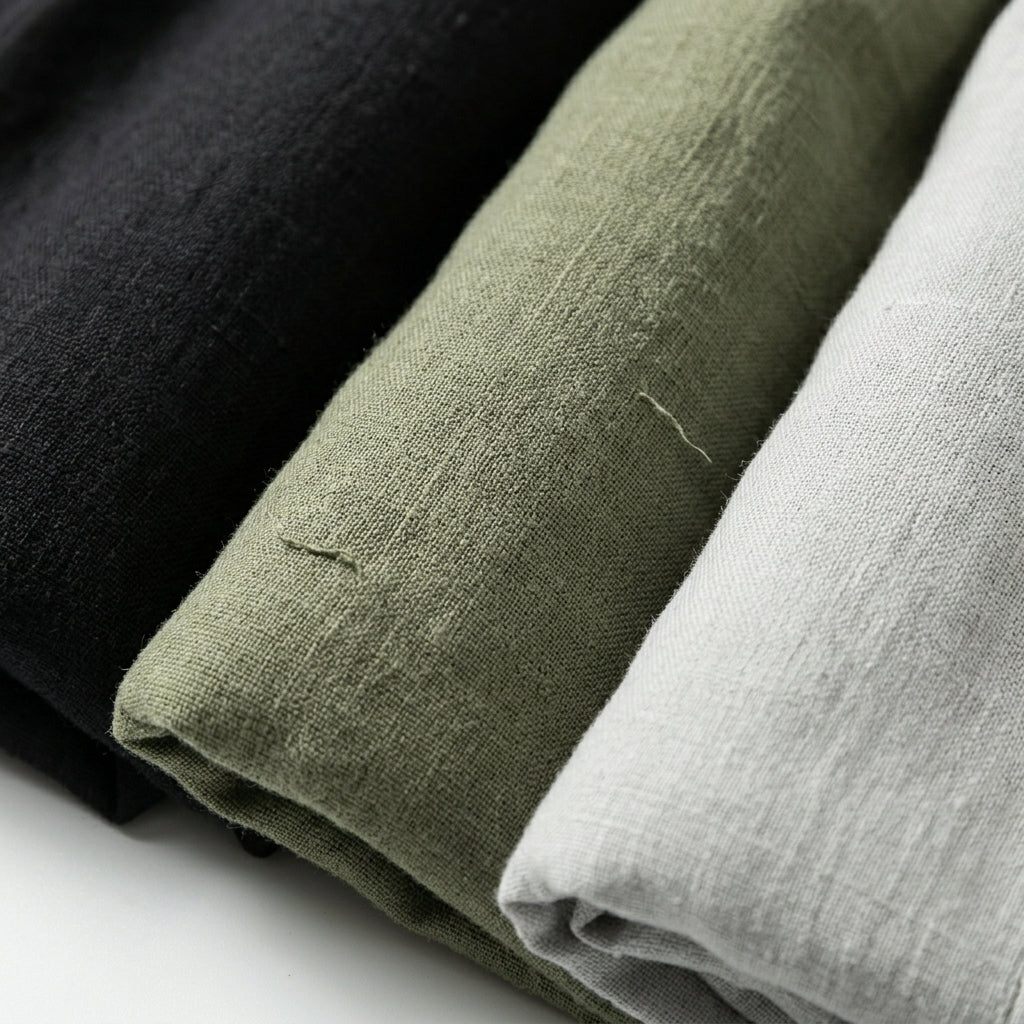 Men's Linen-Blend Straight Trousers – Wrinkle-Resistant Fit