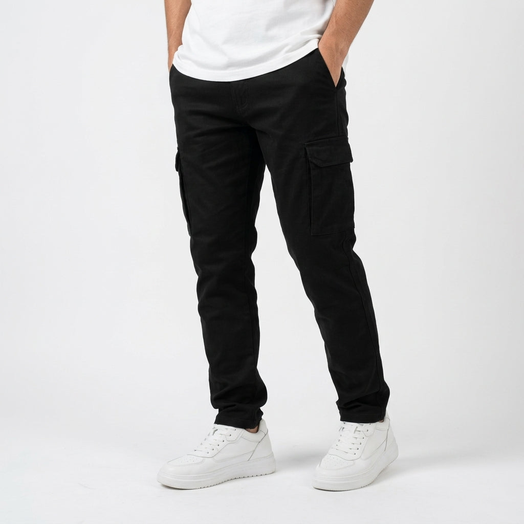 Men's Relaxed Straight-Leg Cargo Trousers