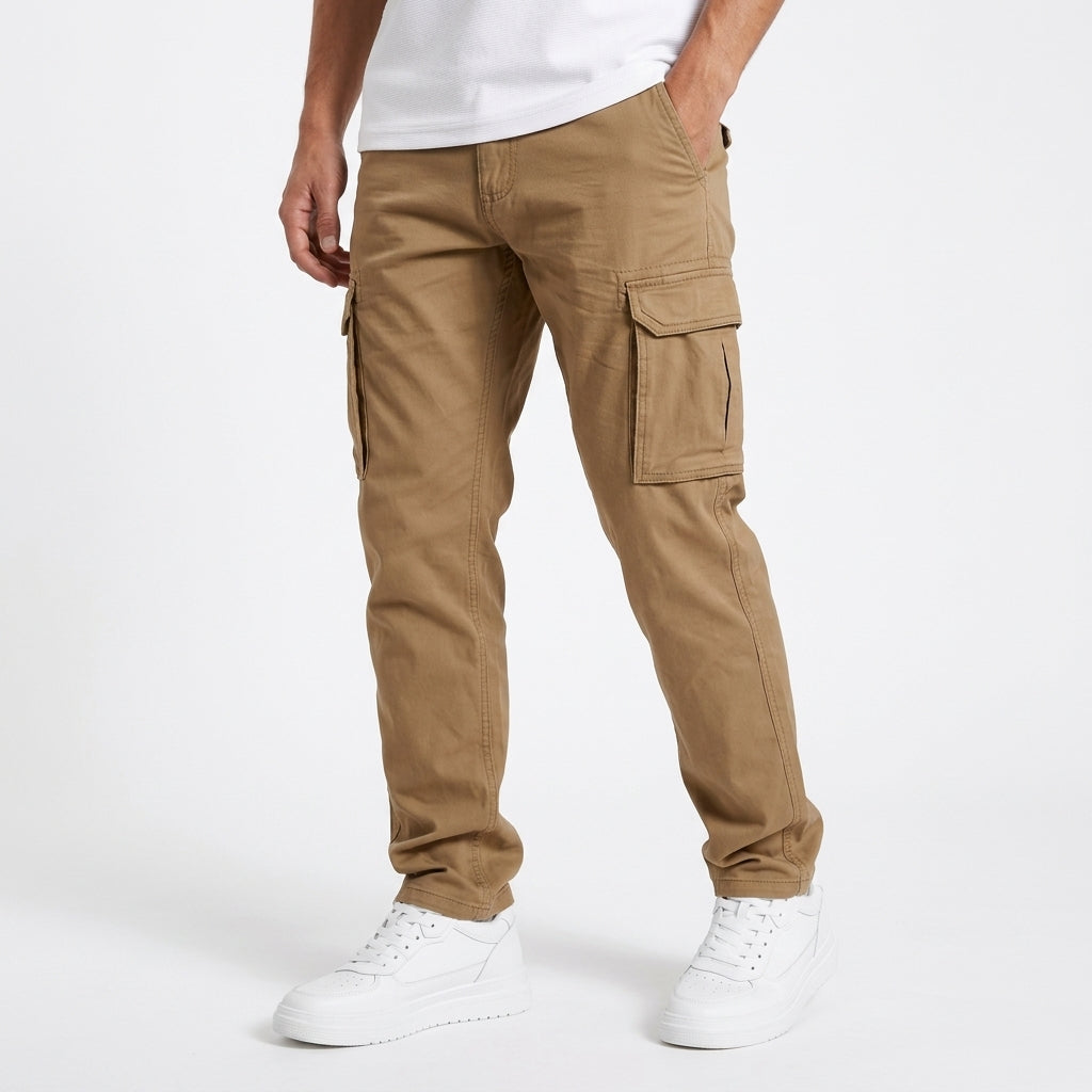 Men's Relaxed Straight-Leg Cargo Trousers