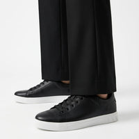 Men's Leather Sneakers – Contrasting White Sole