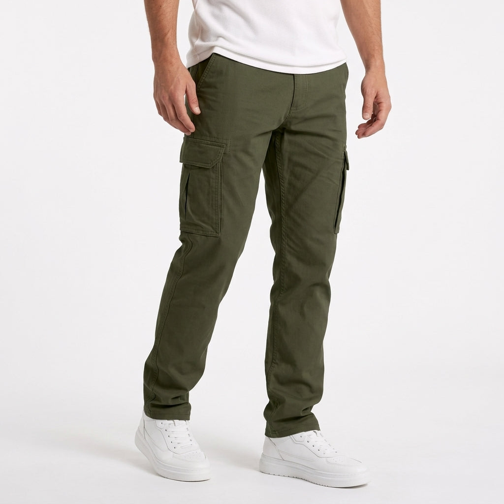 Men's Relaxed Straight-Leg Cargo Trousers