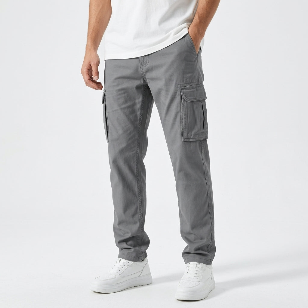 Men's Relaxed Straight-Leg Cargo Trousers