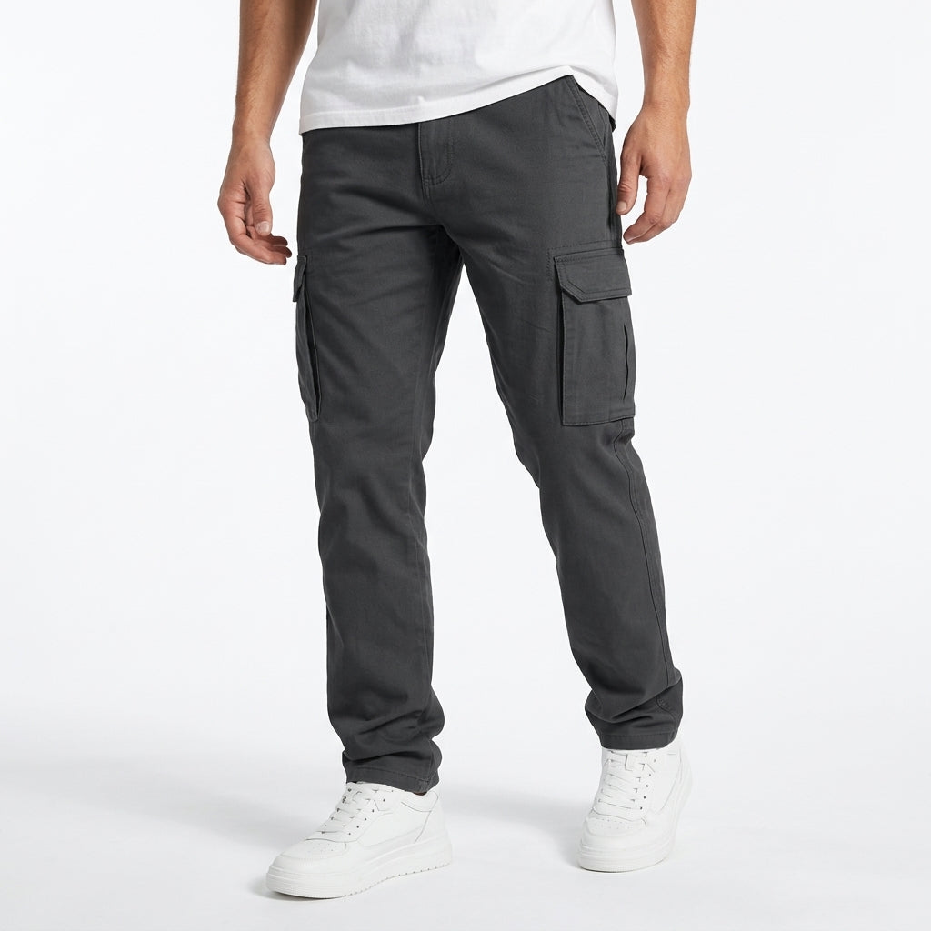 Men's Relaxed Straight-Leg Cargo Trousers