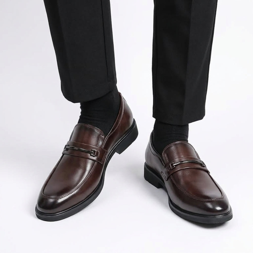 Men's Formal Slip-On Loafers – Buckle Detail