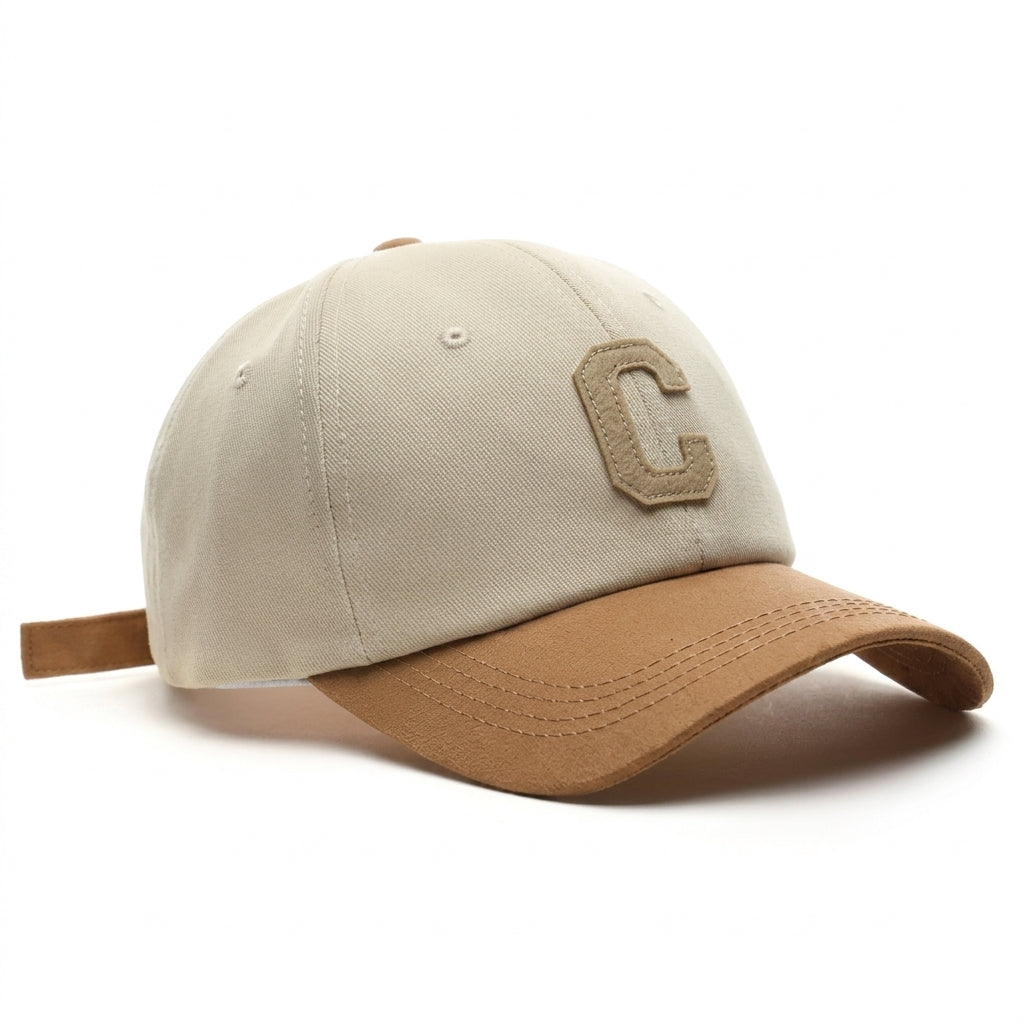 Vintage Cotton Baseball Cap – Two-Tone Embroidered Design