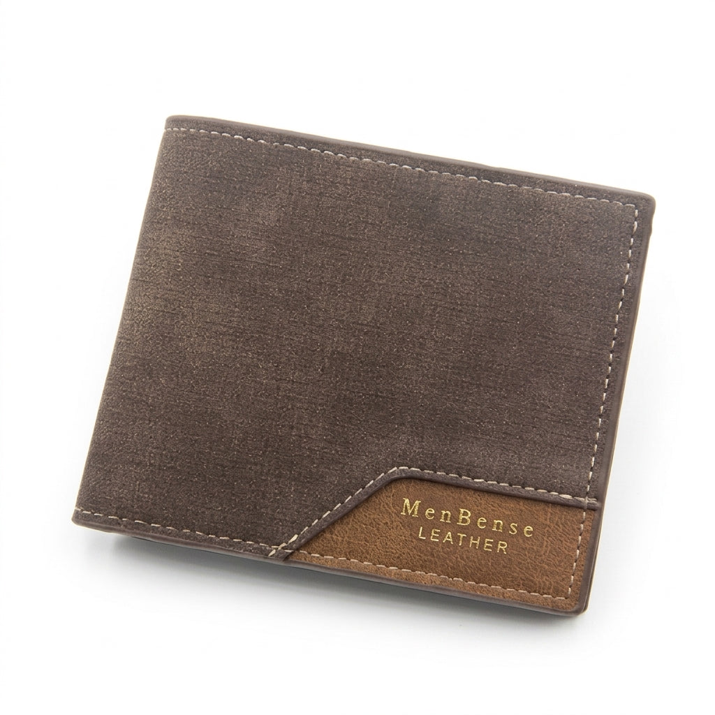 Men's Compact PU Leather Wallet – Multi-Compartment