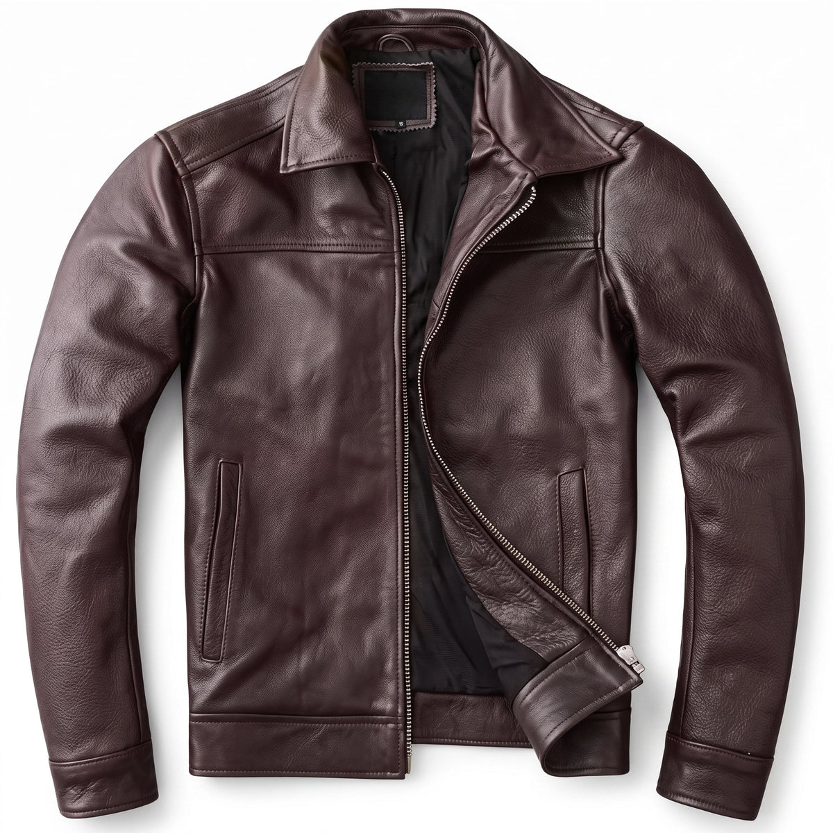 Men's Genuine Cowhide Leather Jacket – Slim Fit
