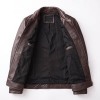 Men's Genuine Cowhide Leather Jacket – Slim Fit