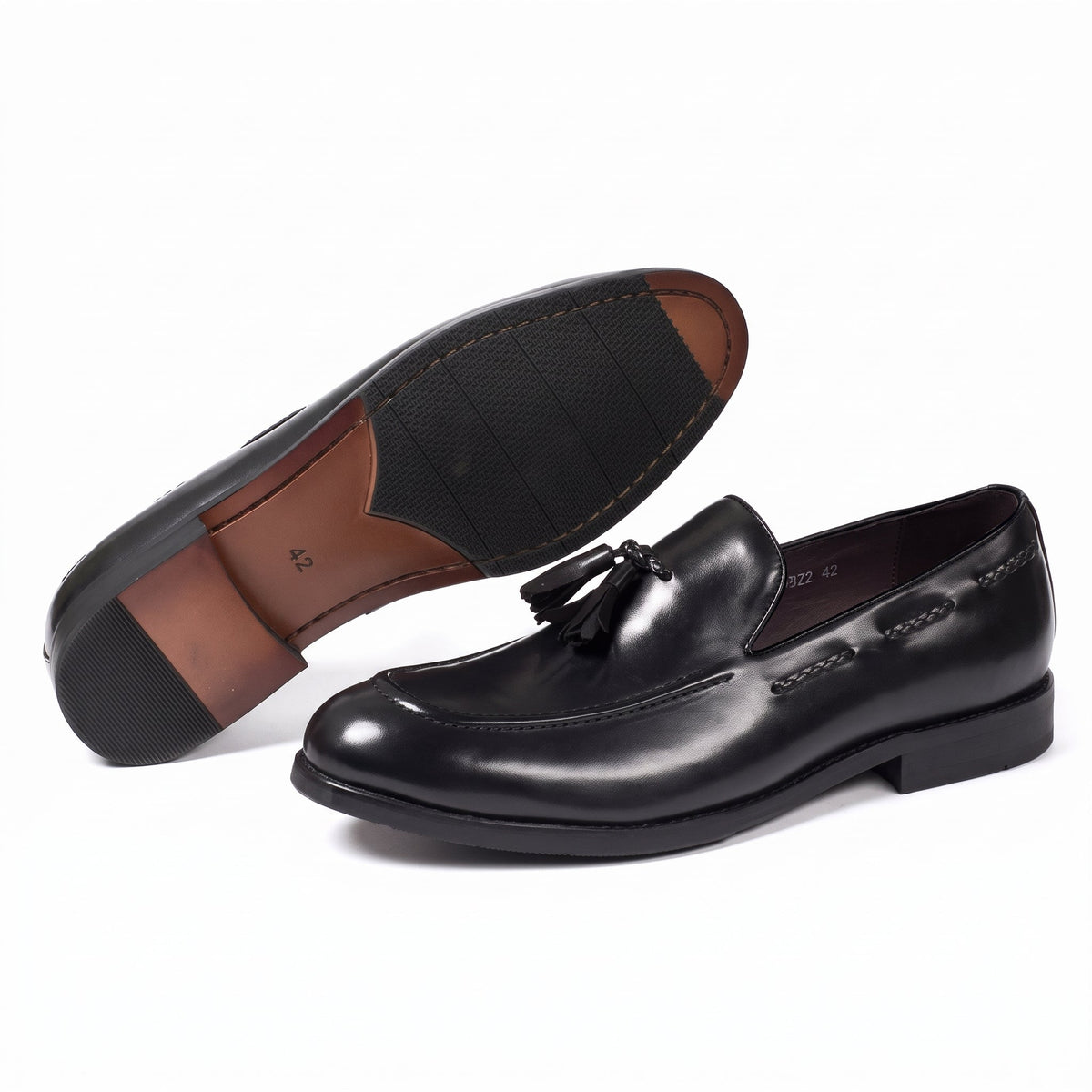 Men's Cowhide Leather Loafers – Classic Tassel Design