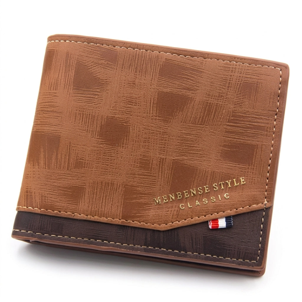 Men's Compact PU Leather Wallet – Multi-Compartment