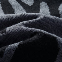 Men's Geometric Wool-Blend Sweater – Jacquard Crew Neck