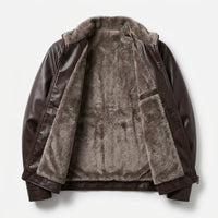 Men's PU Leather Biker Jacket – Fleece Lined