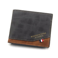 Men's Compact PU Leather Wallet – Multi-Compartment