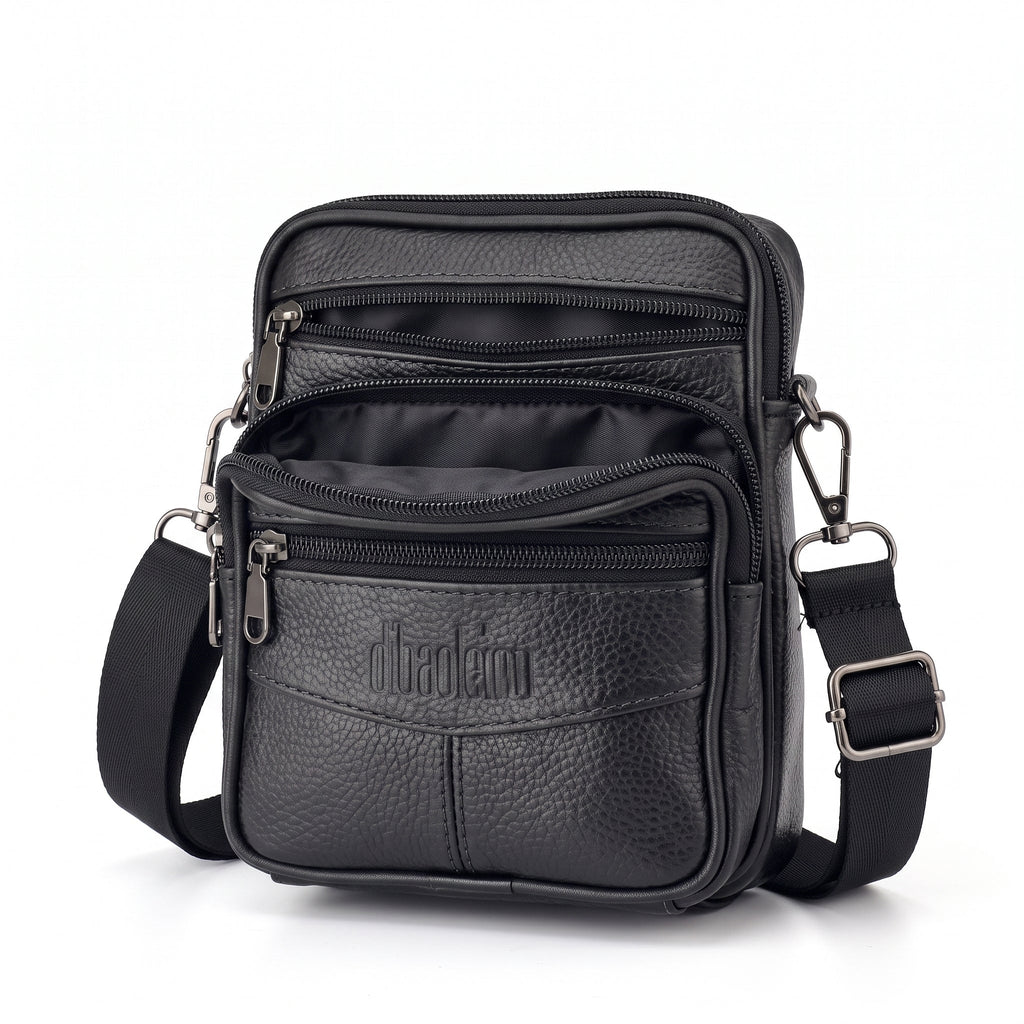 Men's genuine leather crossbody bag
