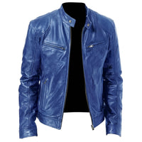 Men's PU Leather Biker Jacket – Loose Fit