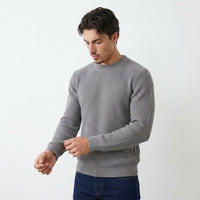Men's 100% Cotton Crew-Neck Sweater – Breathable Knit