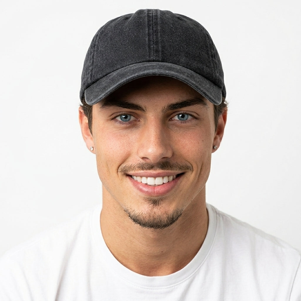 Vintage Denim Baseball Cap – Adjustable Cotton Design