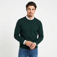 Men's 100% Wool Crew-Neck Sweater – Classic Knit